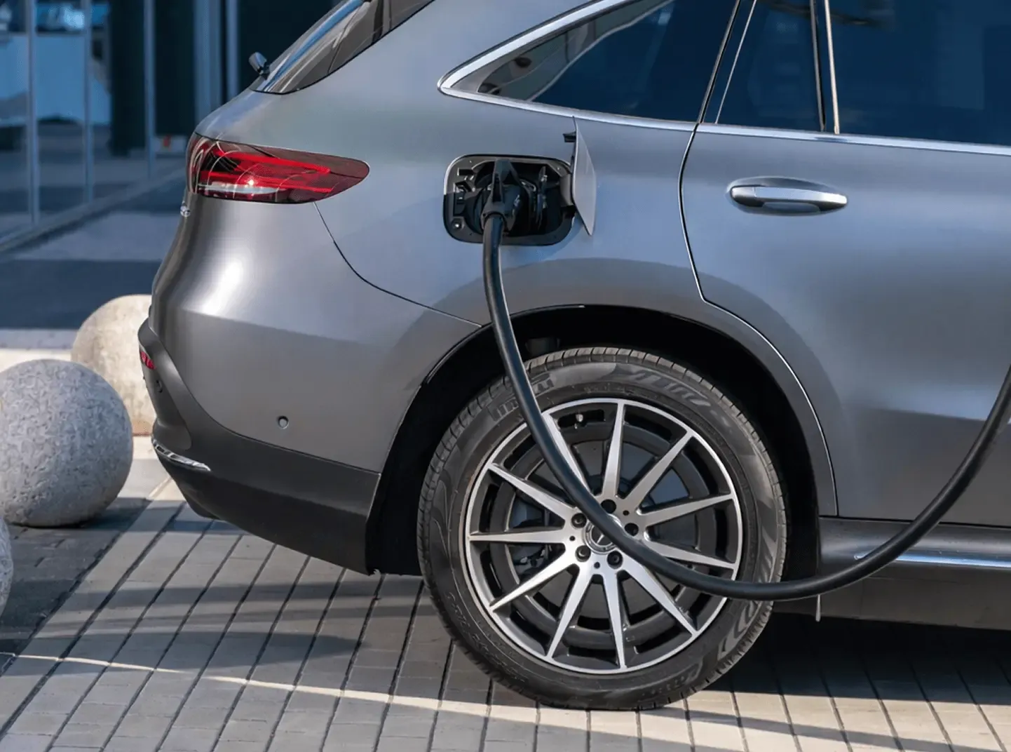 electric vehicle charging at a charging station